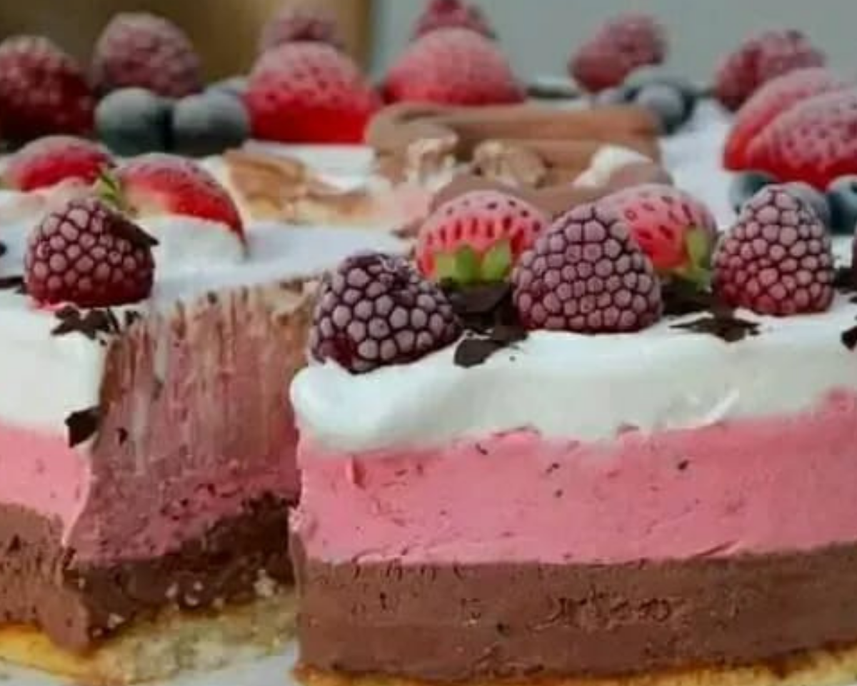 GÂTEAU GLACÉ NÉAPOLITAIN🍓: A Delectable Frozen Delight