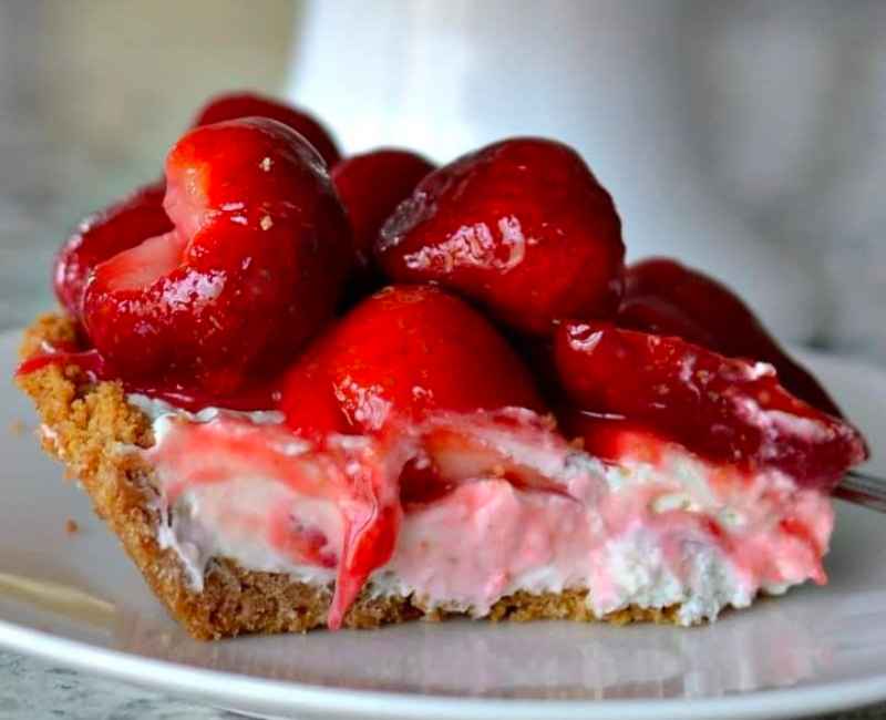 Tarte au fromage à la crème aux fraises