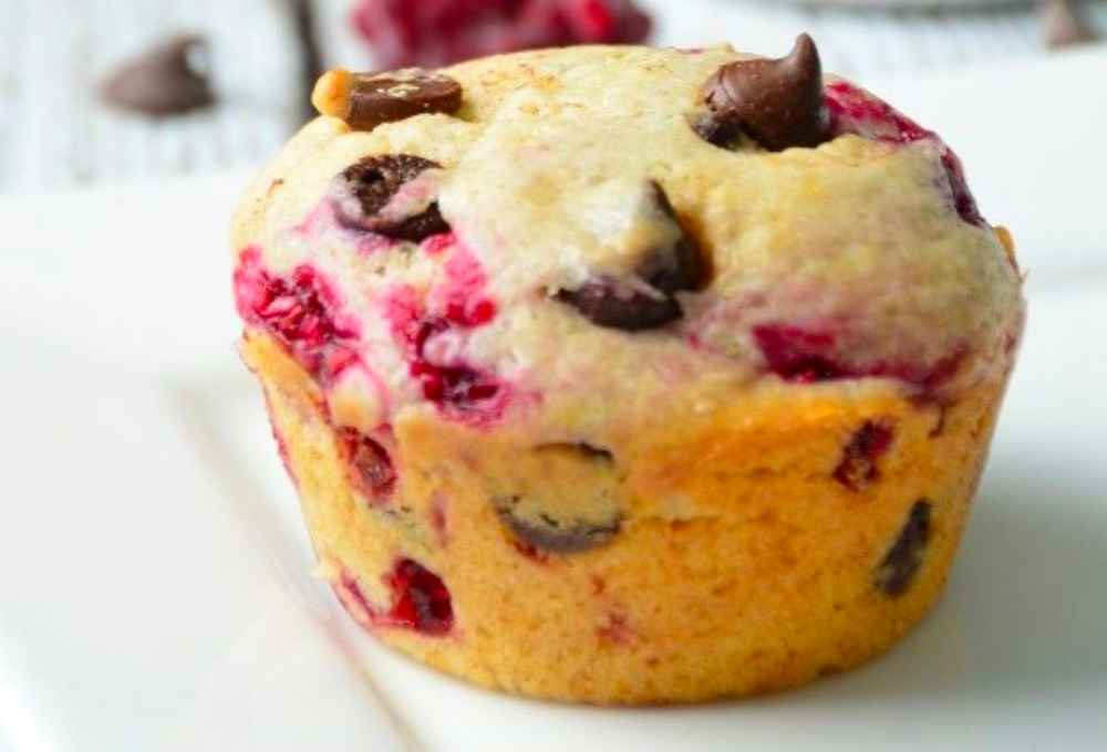 Muffins aux Framboises et au Chocolat