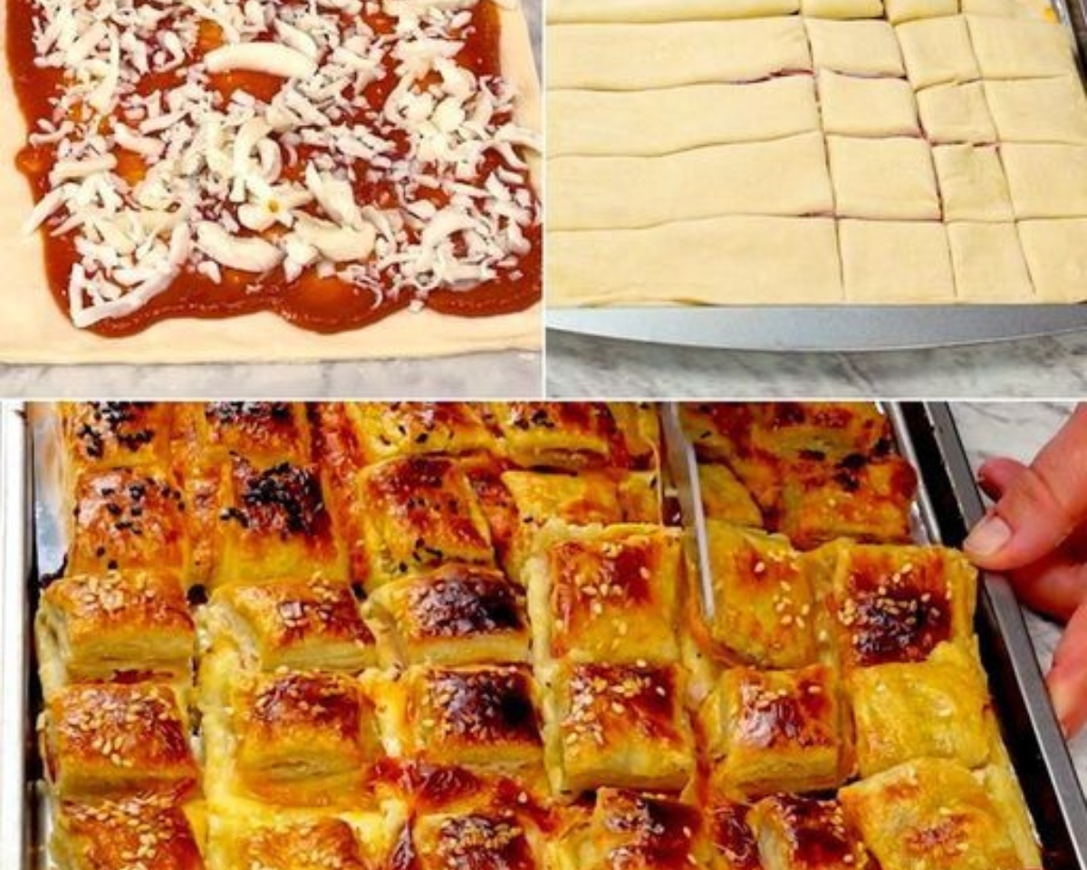 Des Carrés de Pâte Feuilletée : Une Idée Rapide et Savoureuse pour Votre Apéro !