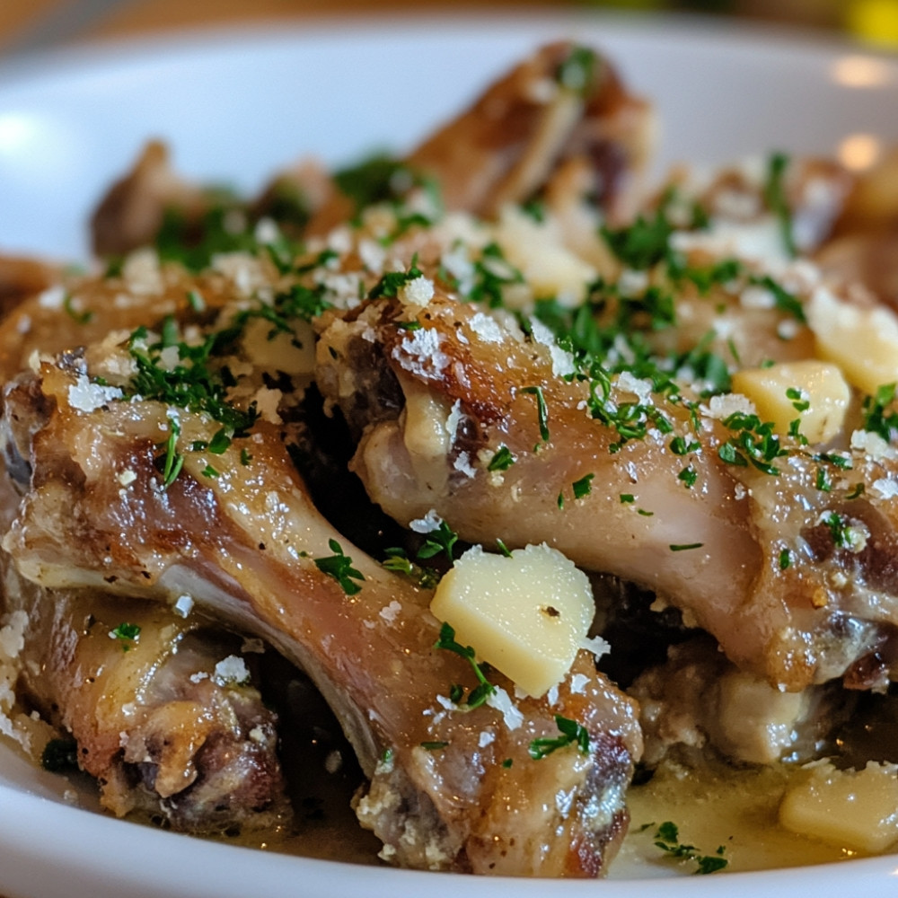 Ailes de poulet croustillantes à l'ail et parmesan