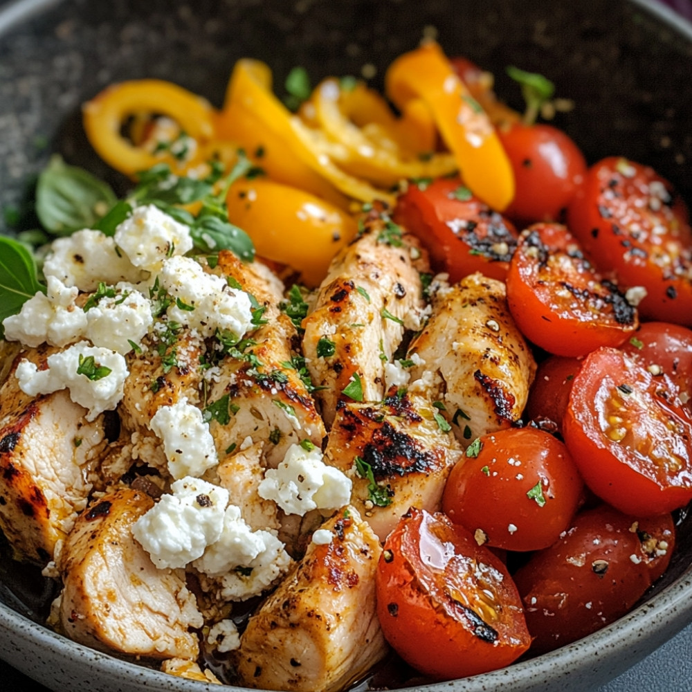 Barquettes de poulet à la grecque