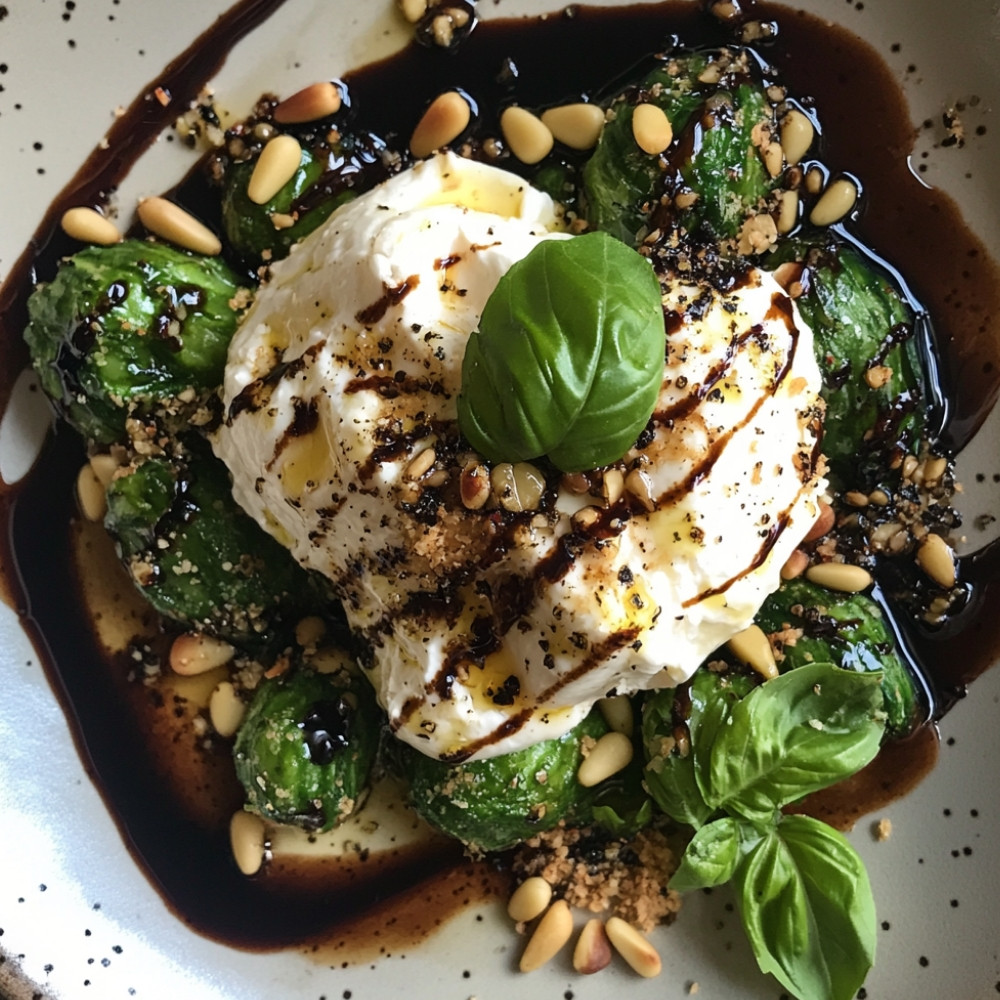 Broccolini, Balsamique et Burrata