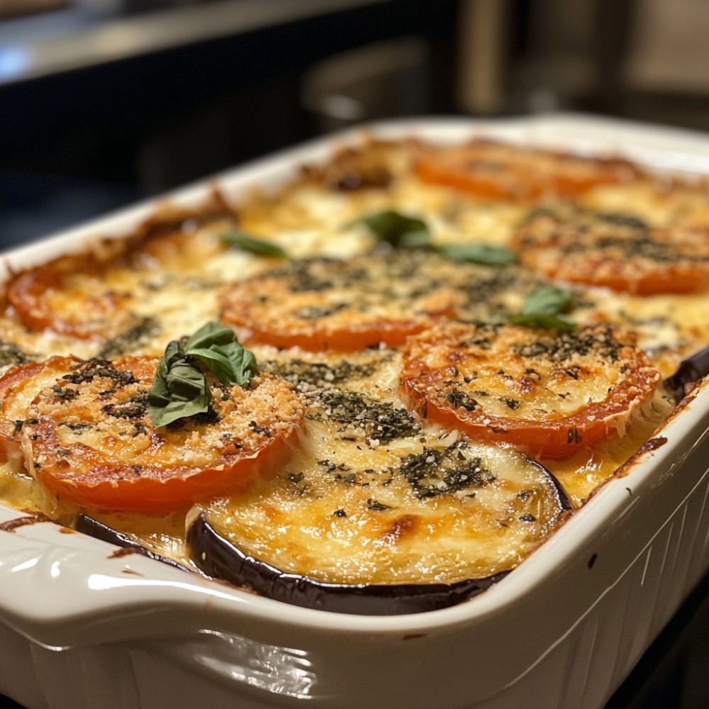 Gratin d'aubergines au parmesan