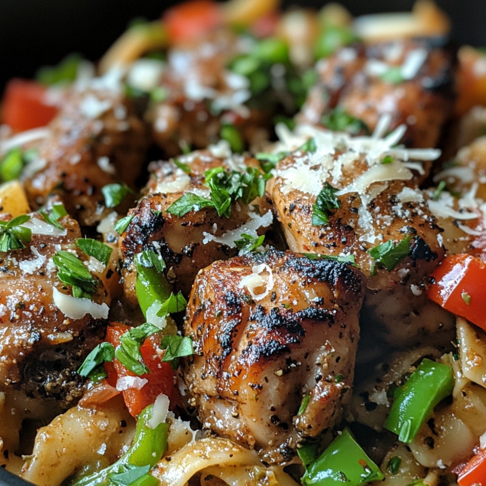 Pâtes Rasta au poulet jerk