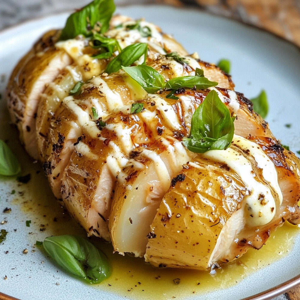 Poulet hasselback à l'italienne et pommes de terre