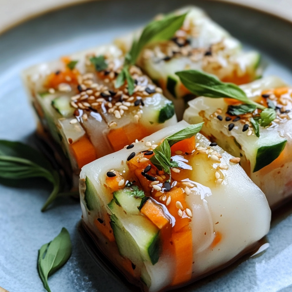 Rouleaux de printemps au kimchi de daikon