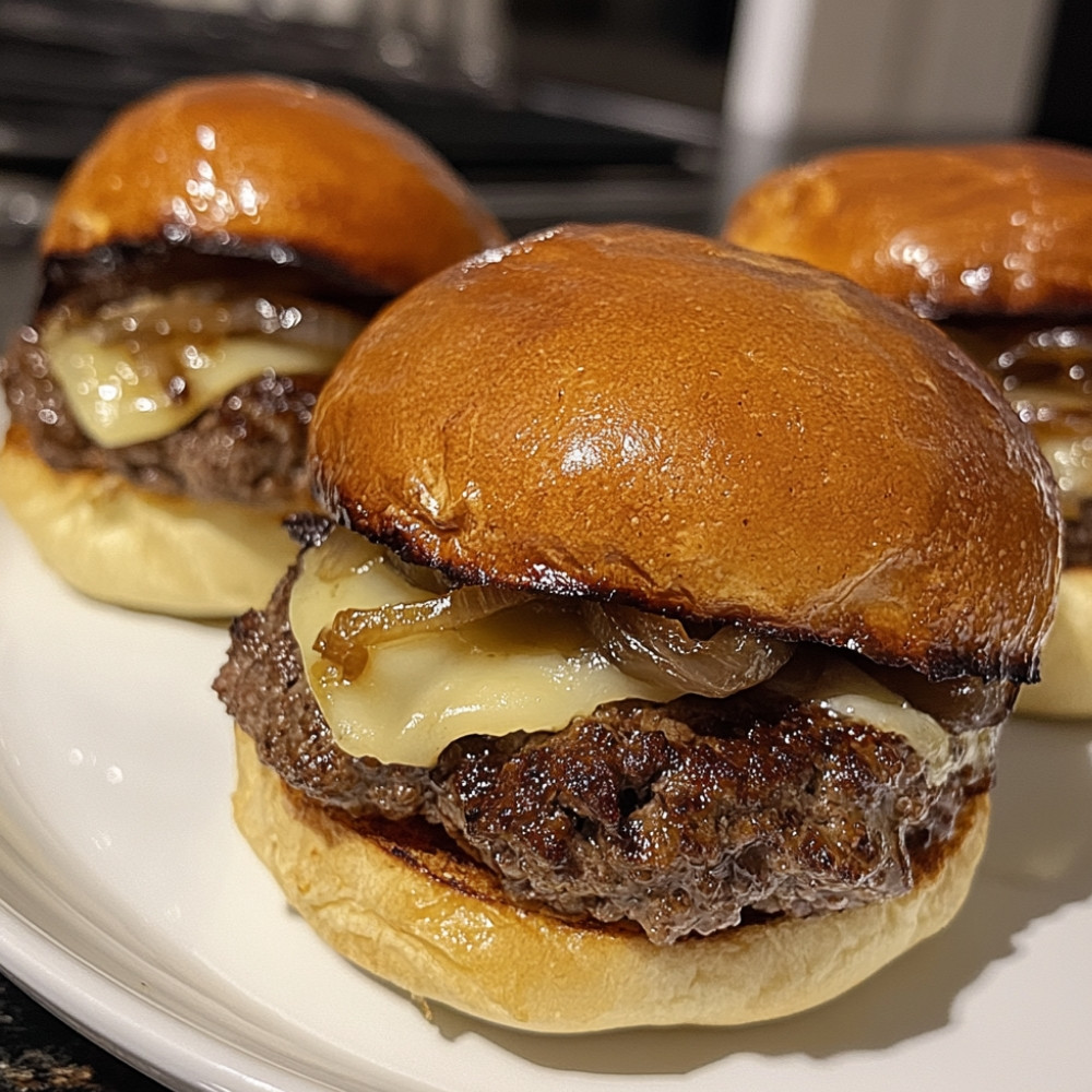 Sliders au roti de boeuf sur petits pains brioches