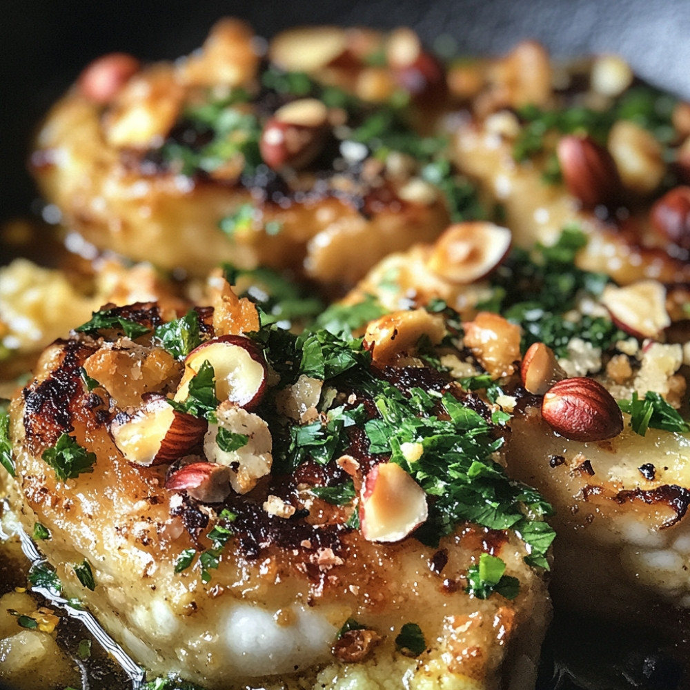 Steaks de chou-fleur avec noisettes et beurre noisette