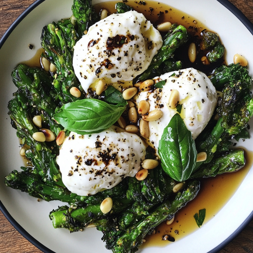 Broccolini, Balsamique et Burrata