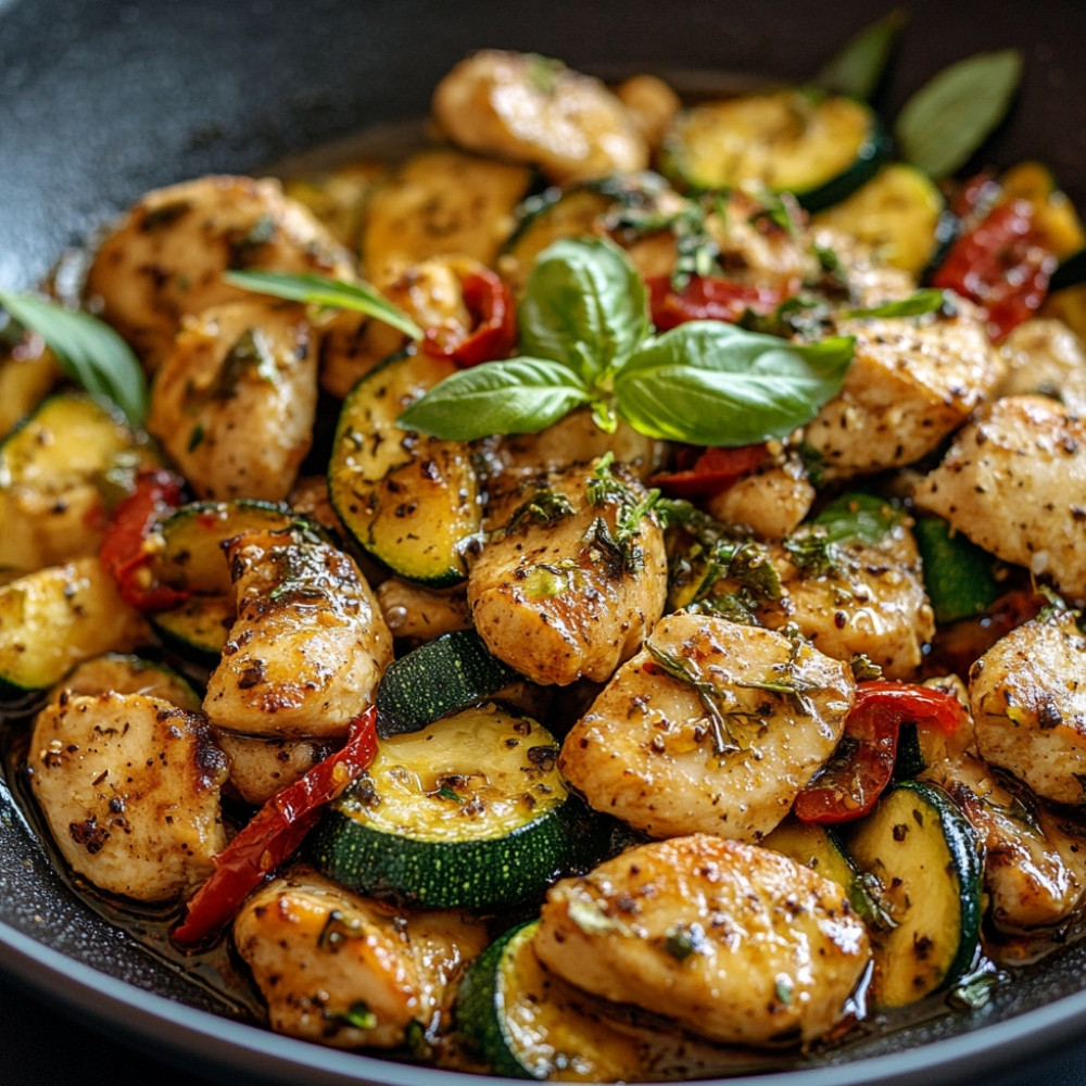 Brochettes de poulet et courgettes à l'italienne à congeler