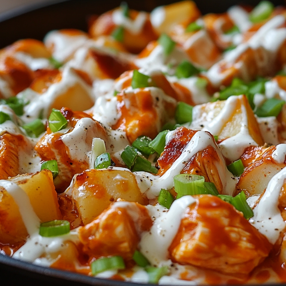 Casserole de poulet et pommes de terre Buffalo