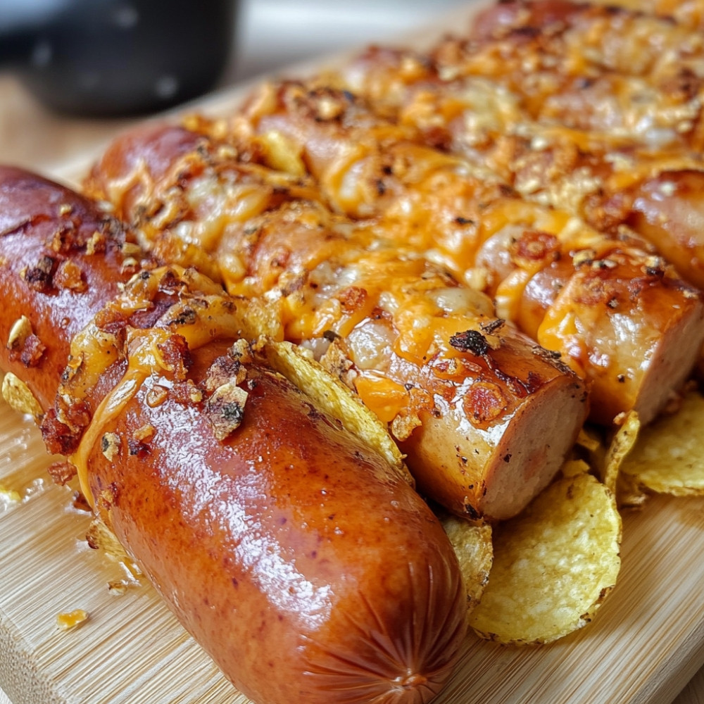 Chips de saucisses à hot-dog à l'air fryer