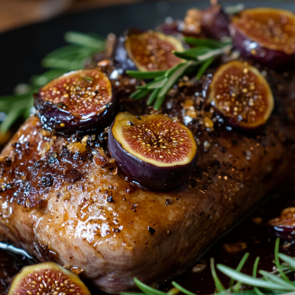 Gigot d'agneau à l'ail glacé aux figues à la mijoteuse