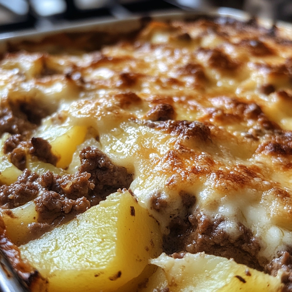 Gratin de purée de pommes de terre au bœuf