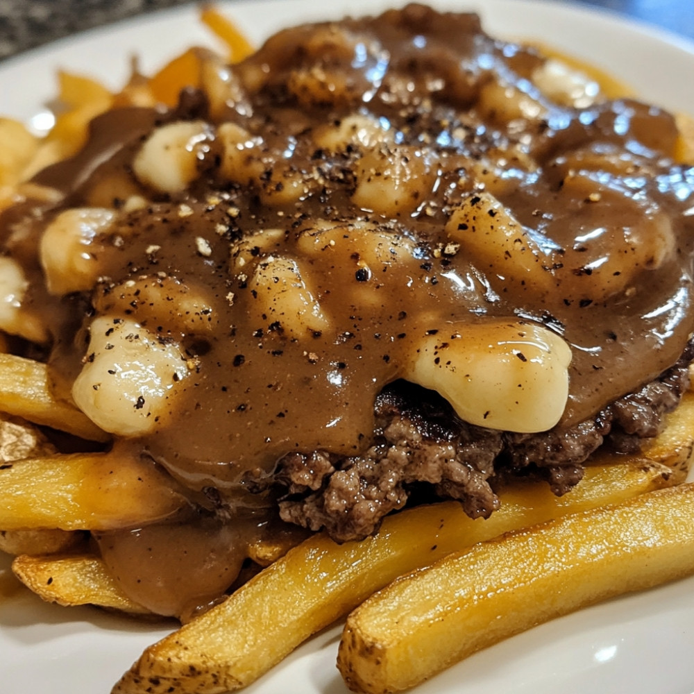 Hamburger steak à la poutine