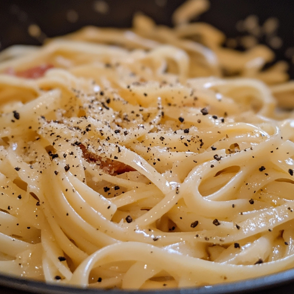 Linguines au fromage à raclette et pancetta