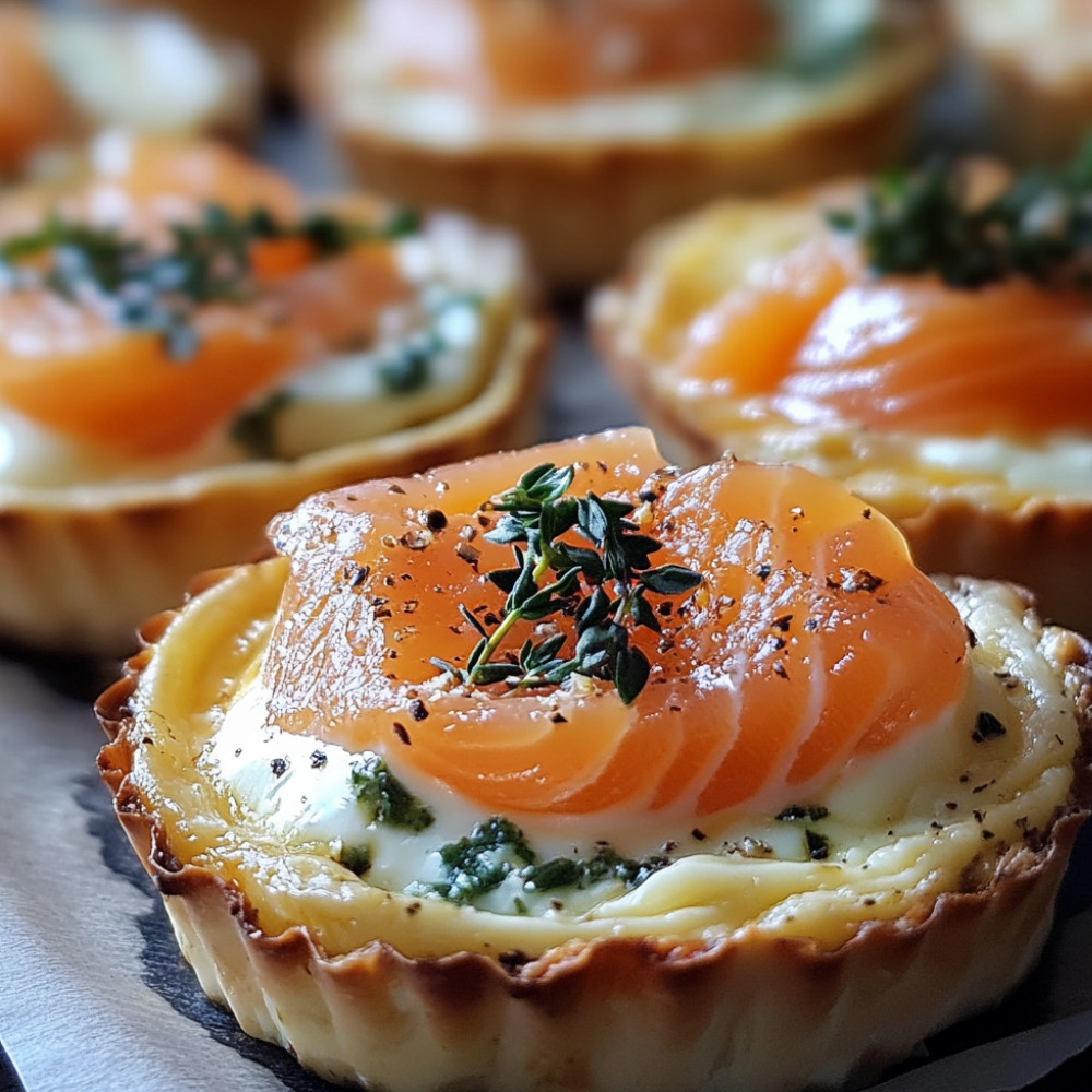 Mini quiches au saumon fumé