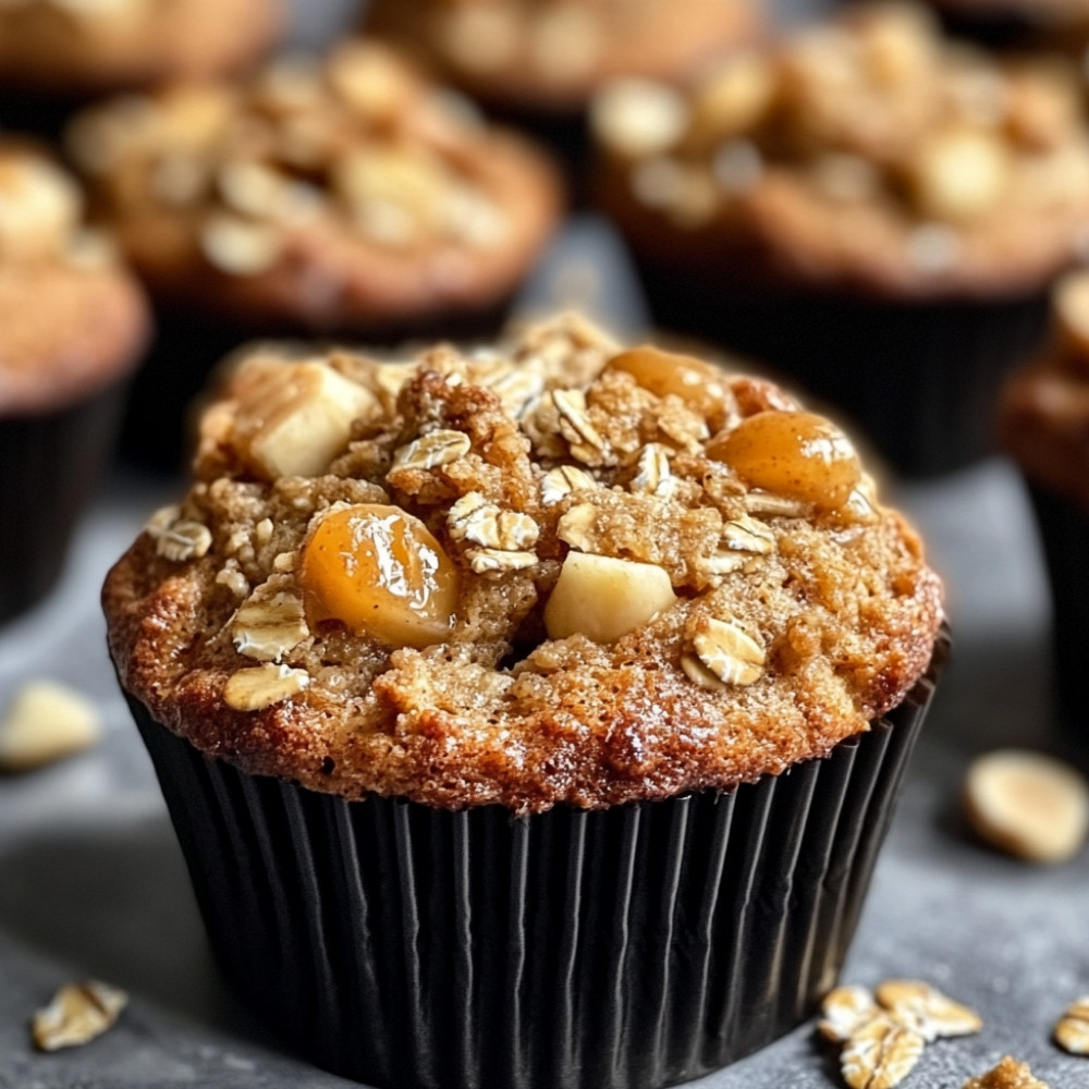 Muffins aux bananes garniture au mélange du randonneur