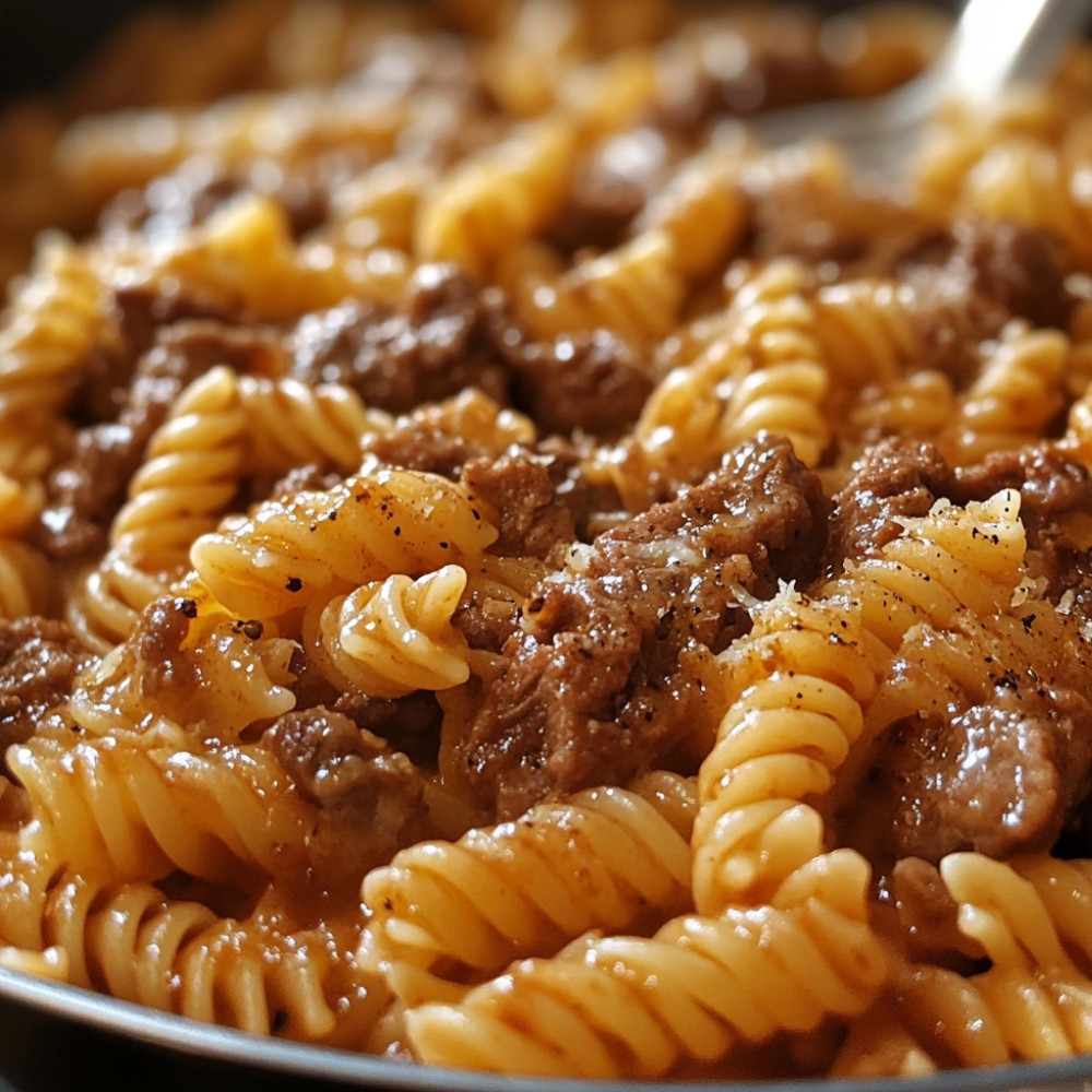 One Pot Pasta au Boeuf et à la Sauce Rosée