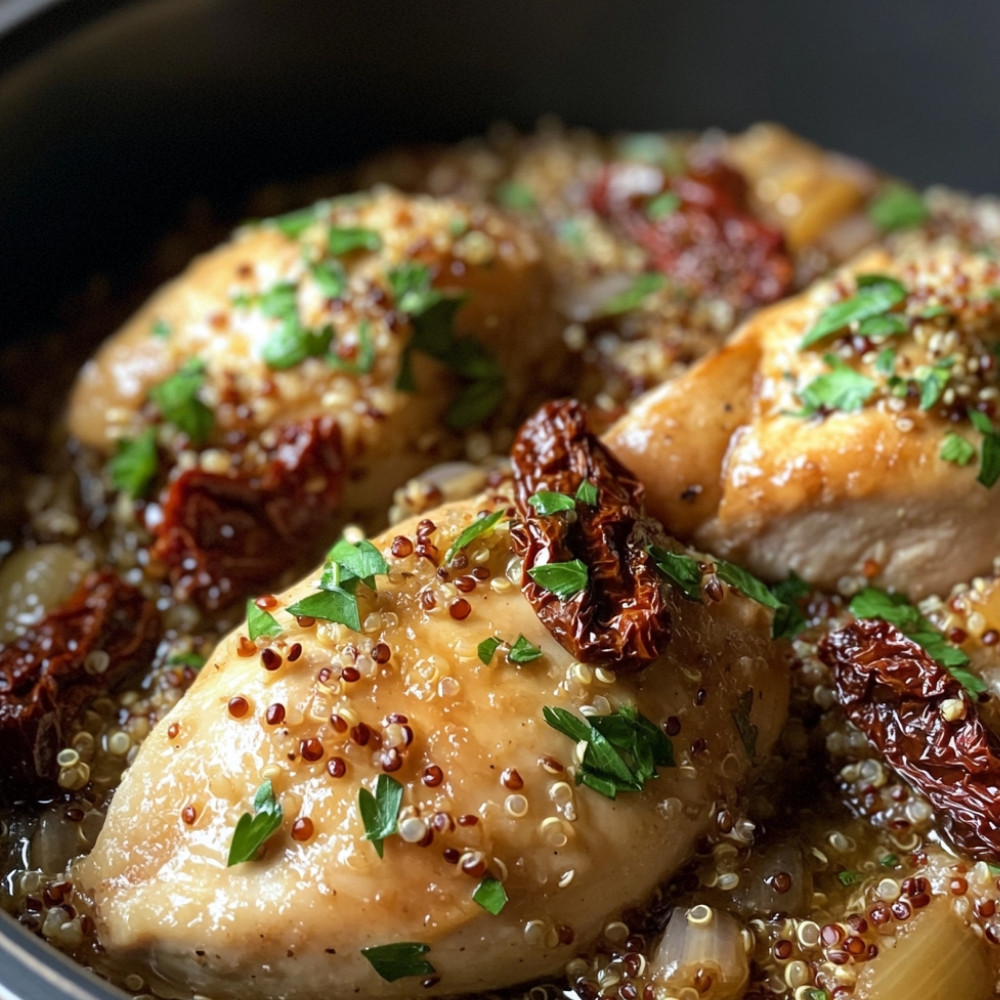 One Pot de Poulet et Quinoa aux Tomates Séchées