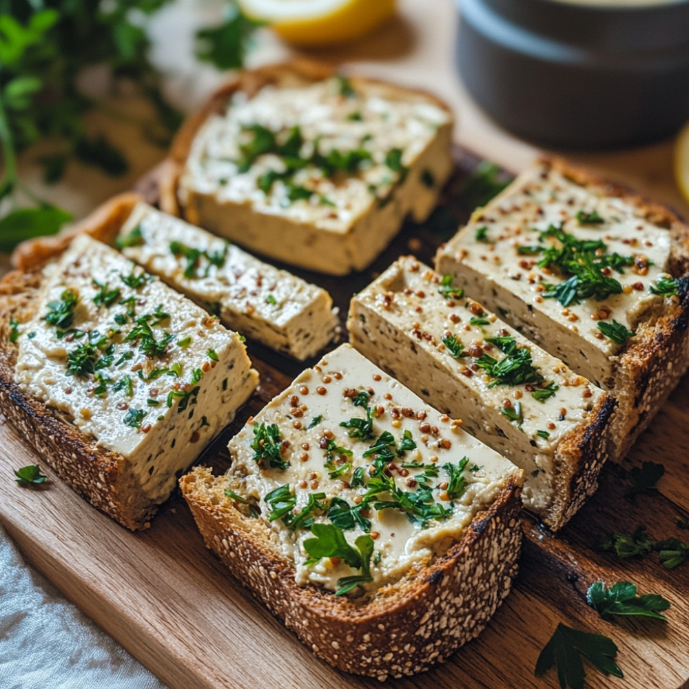 Pain grillé à la tartinade de tofu