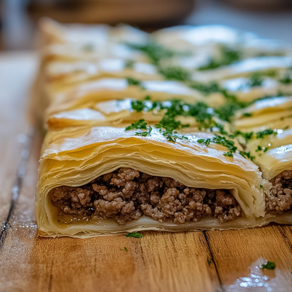 Pâte feuilletée à la viande