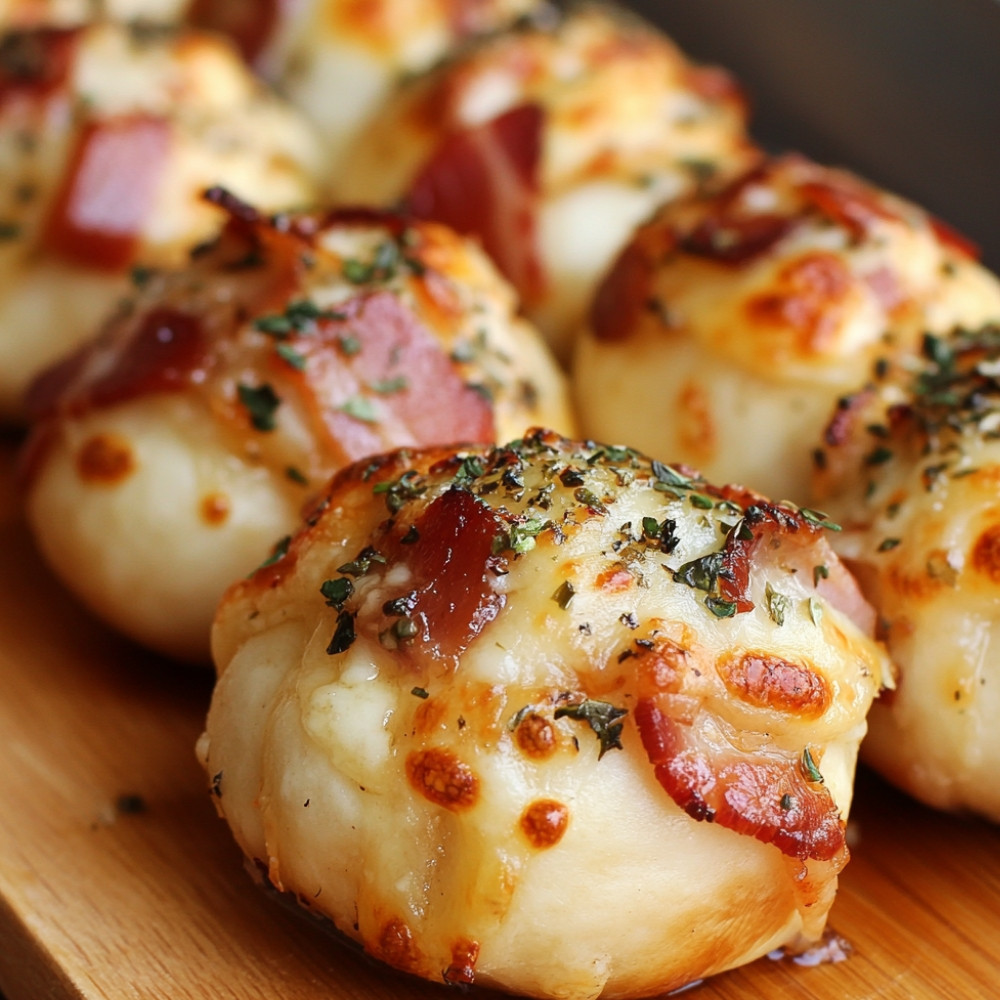 Pizza bombs au bacon