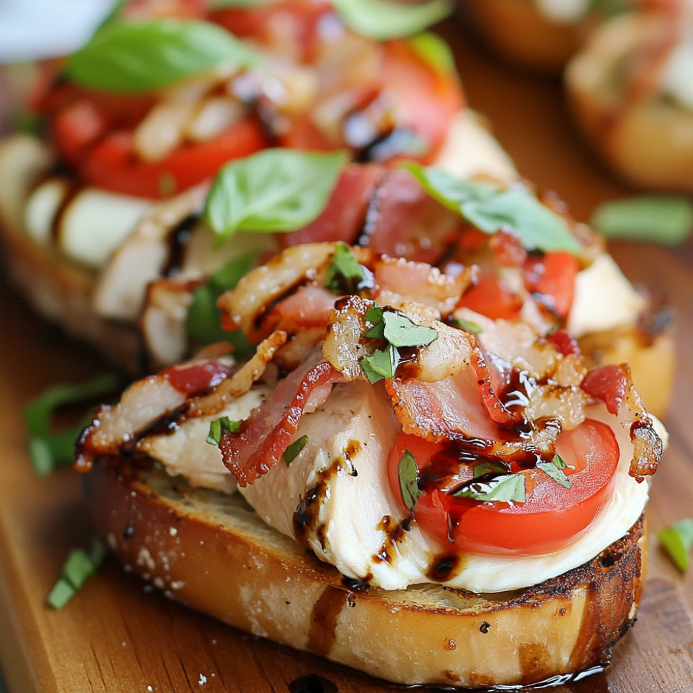 Poulet à la bruschetta et bacon