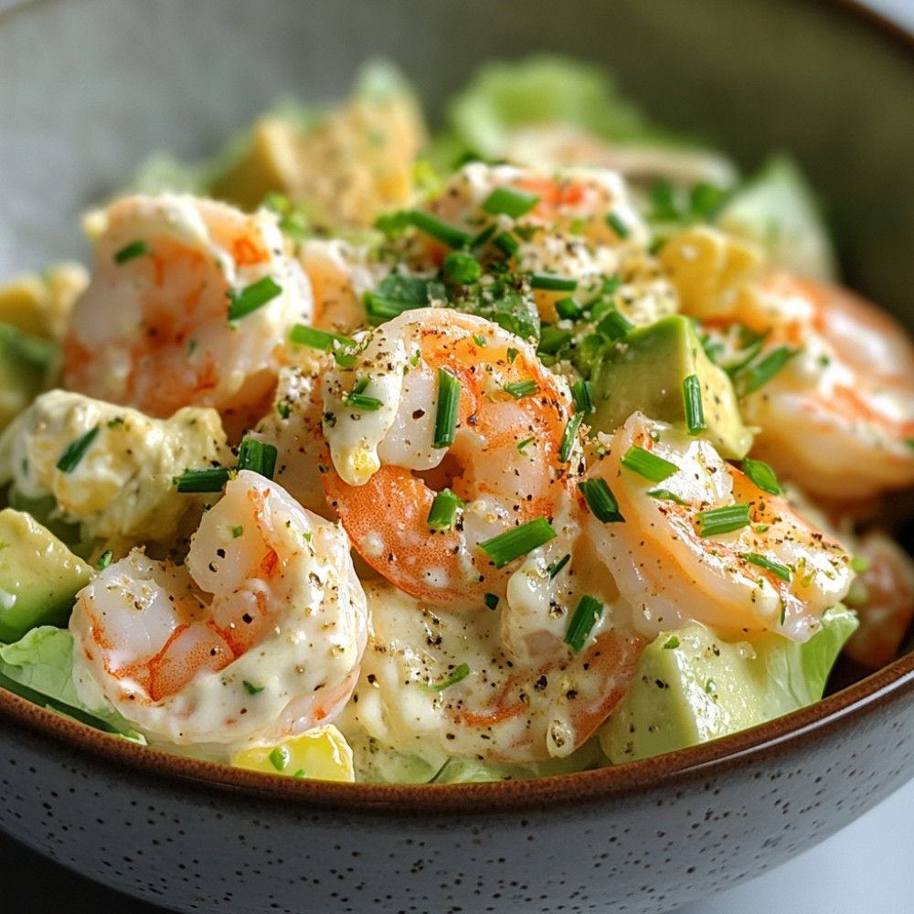 Salade de crevettes crémeuse