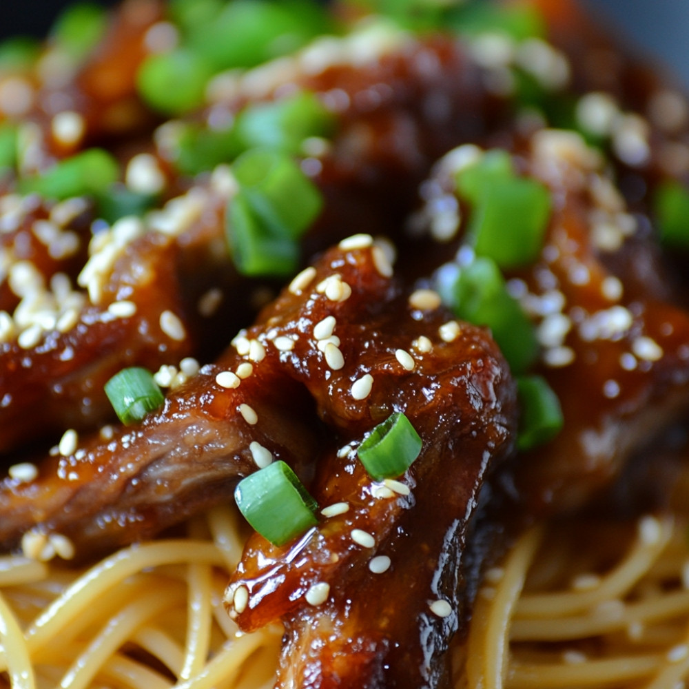 Spaghetti chinois aux côtes levées