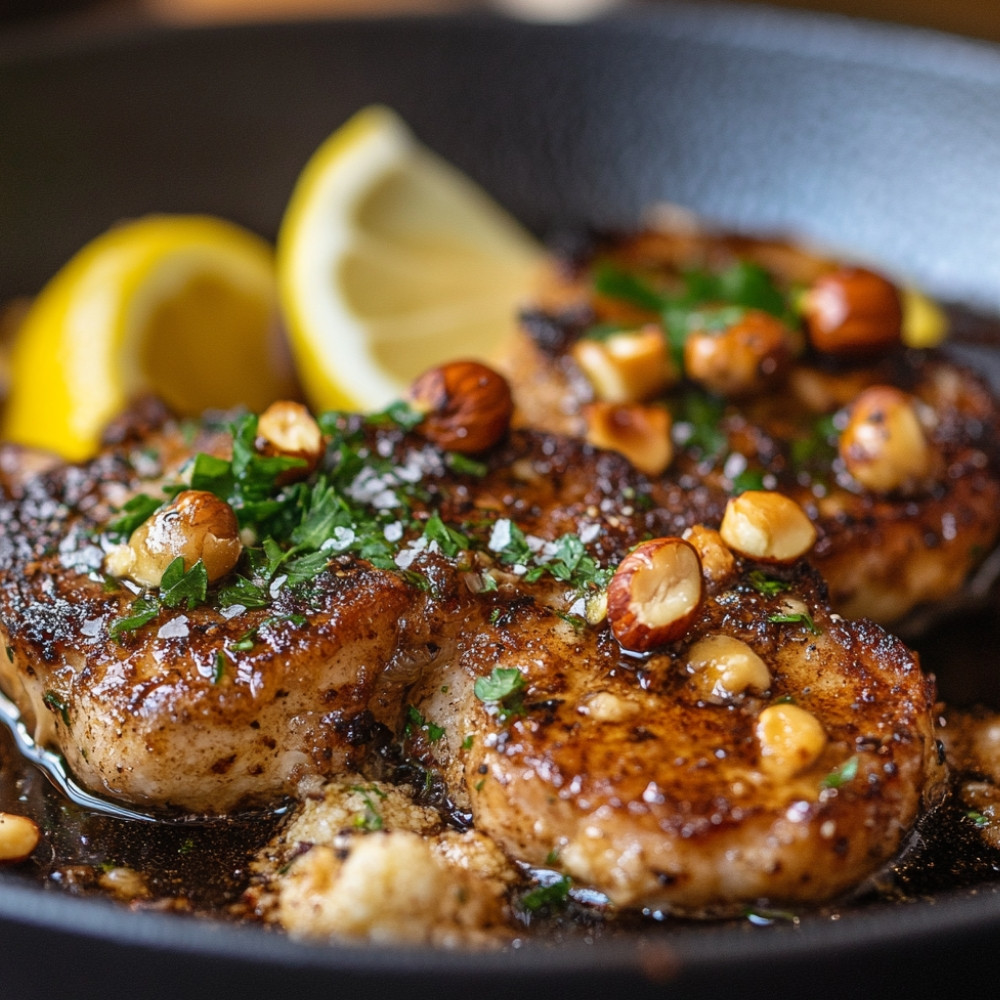 Steaks de chou-fleur avec noisettes et beurre noisette