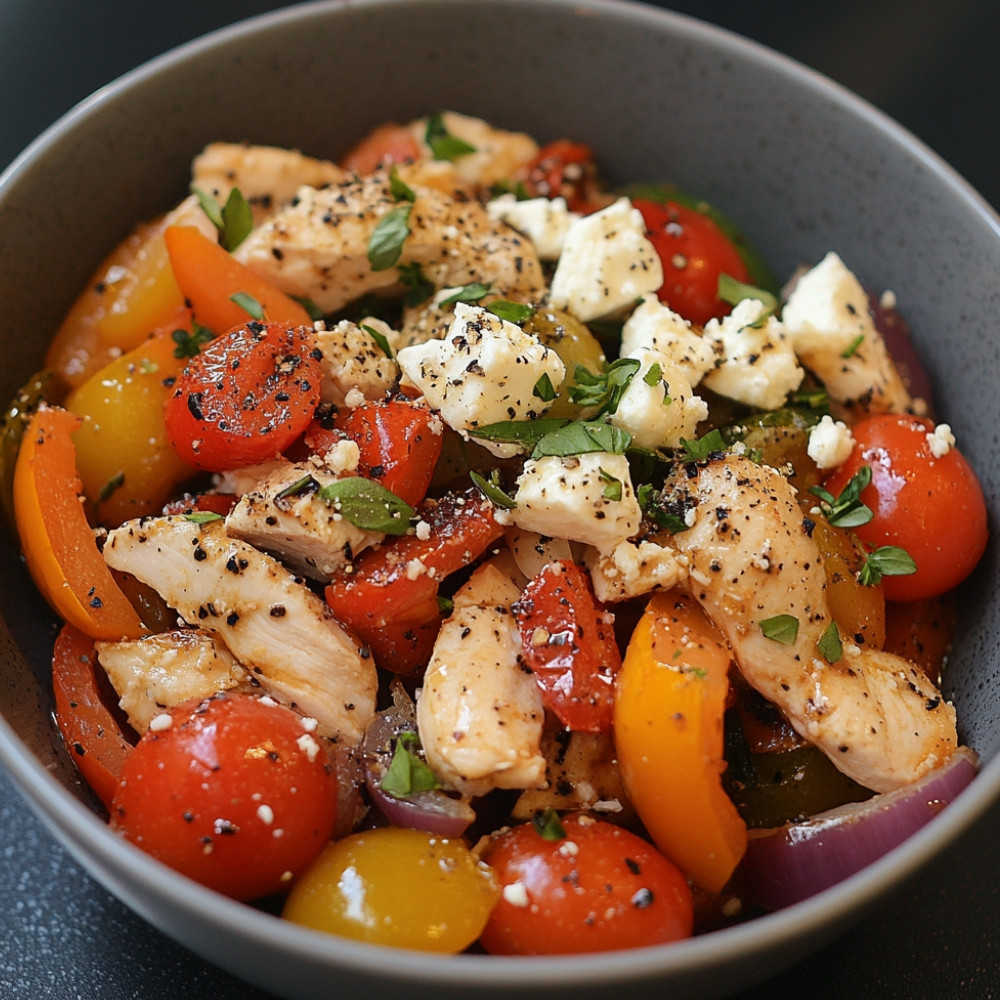 Barquettes de poulet à la grecque