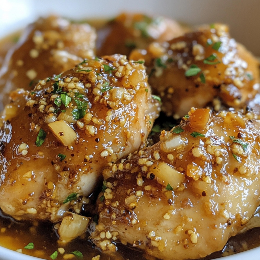 Boulettes de poulet moutarde et érable à la mijoteuse