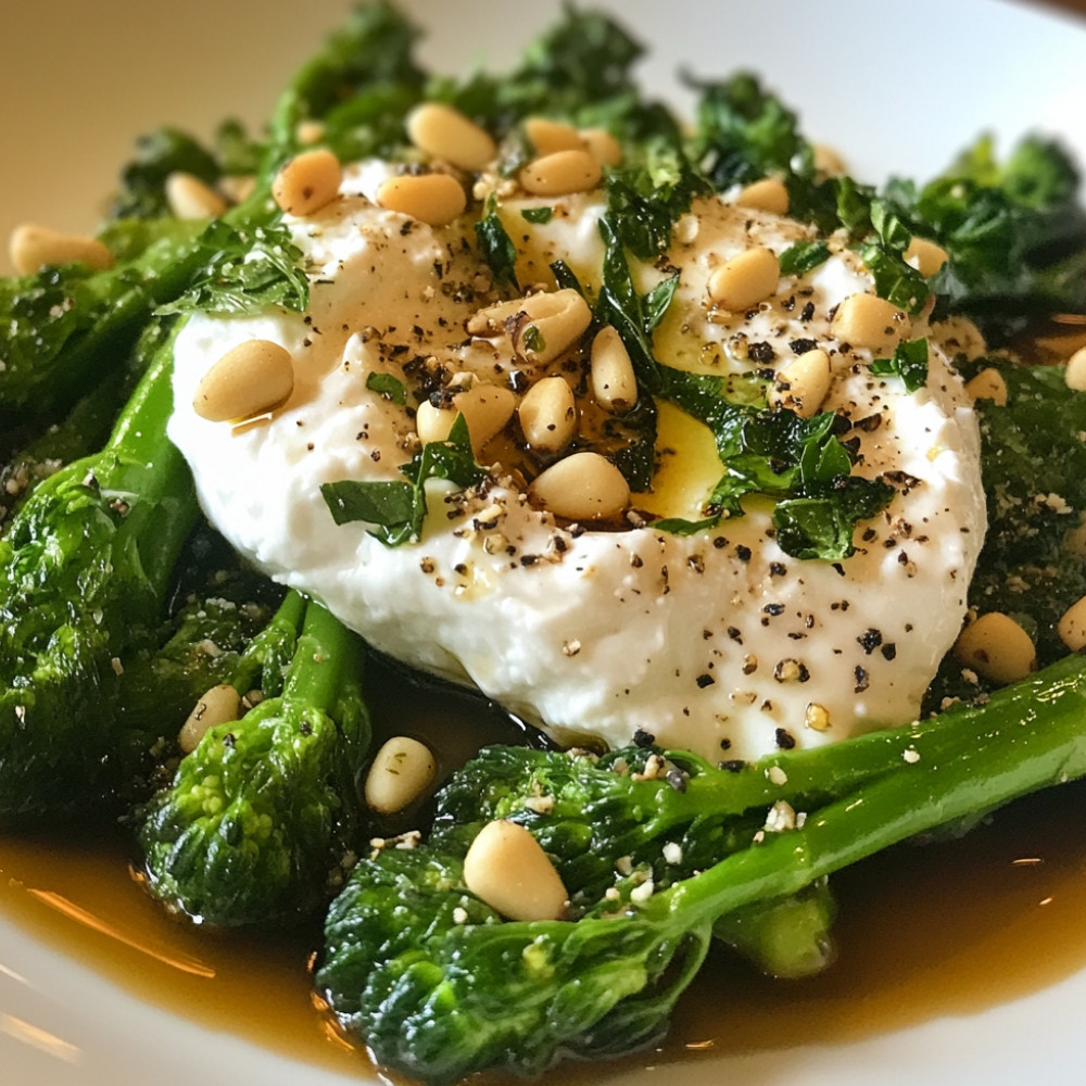 Broccolini, Balsamique et Burrata