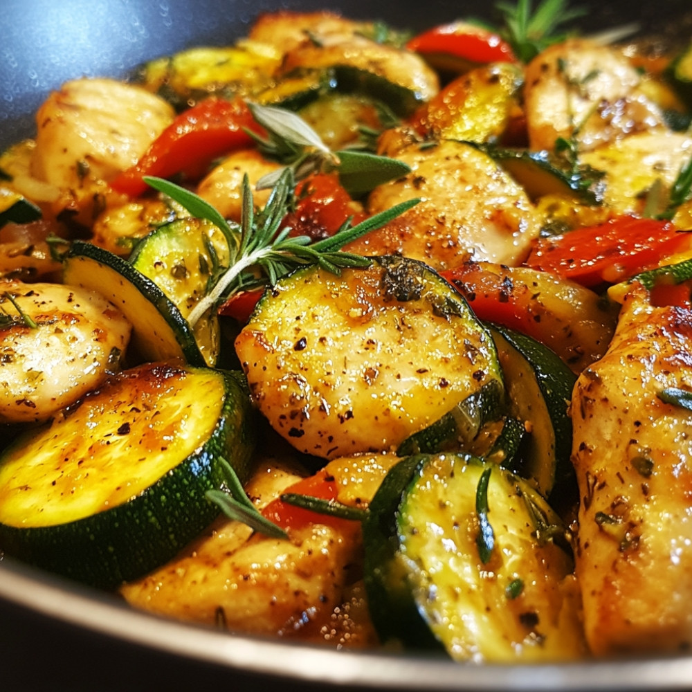 Brochettes de poulet et courgettes à l'italienne à congeler