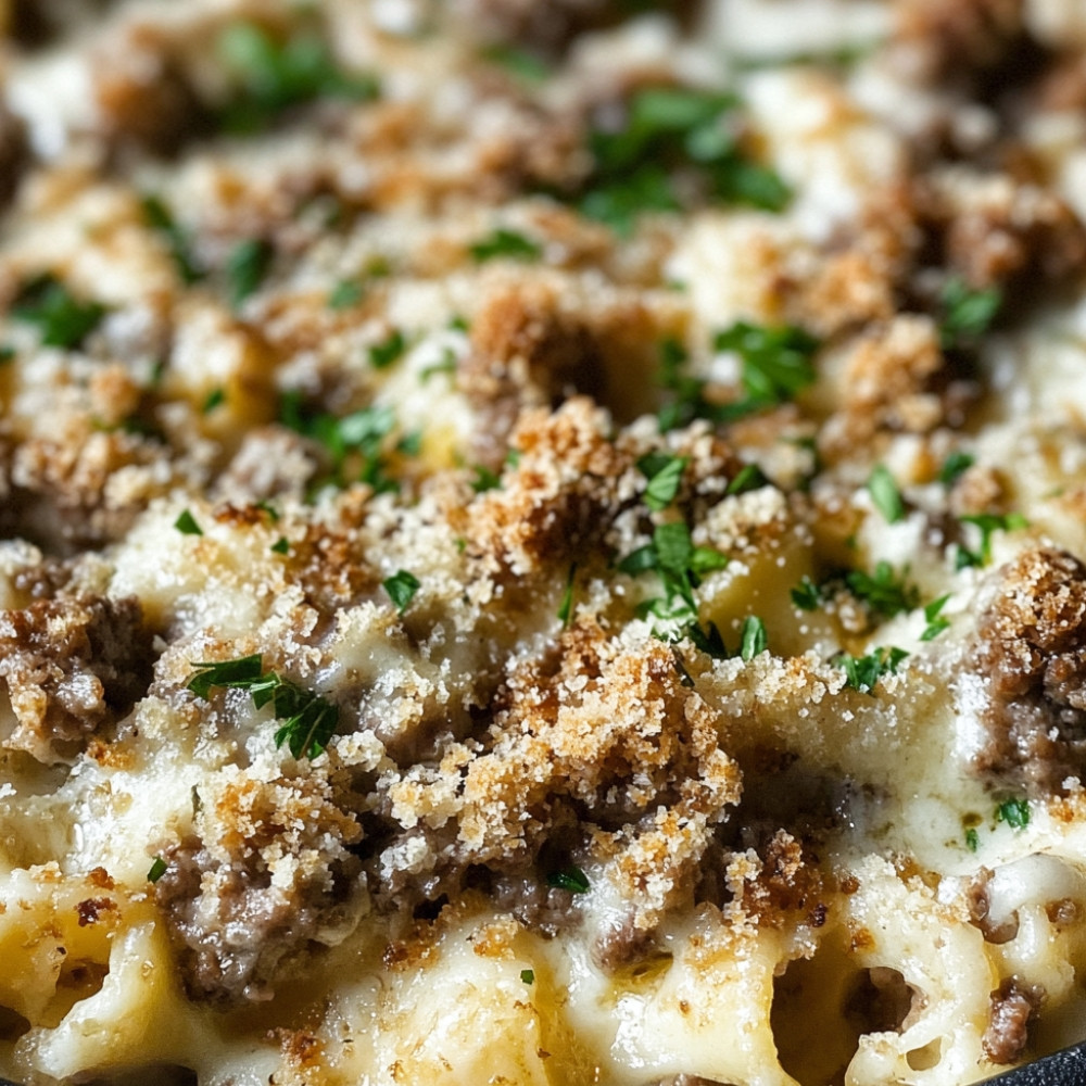 Casserole de boulettes Alfredo