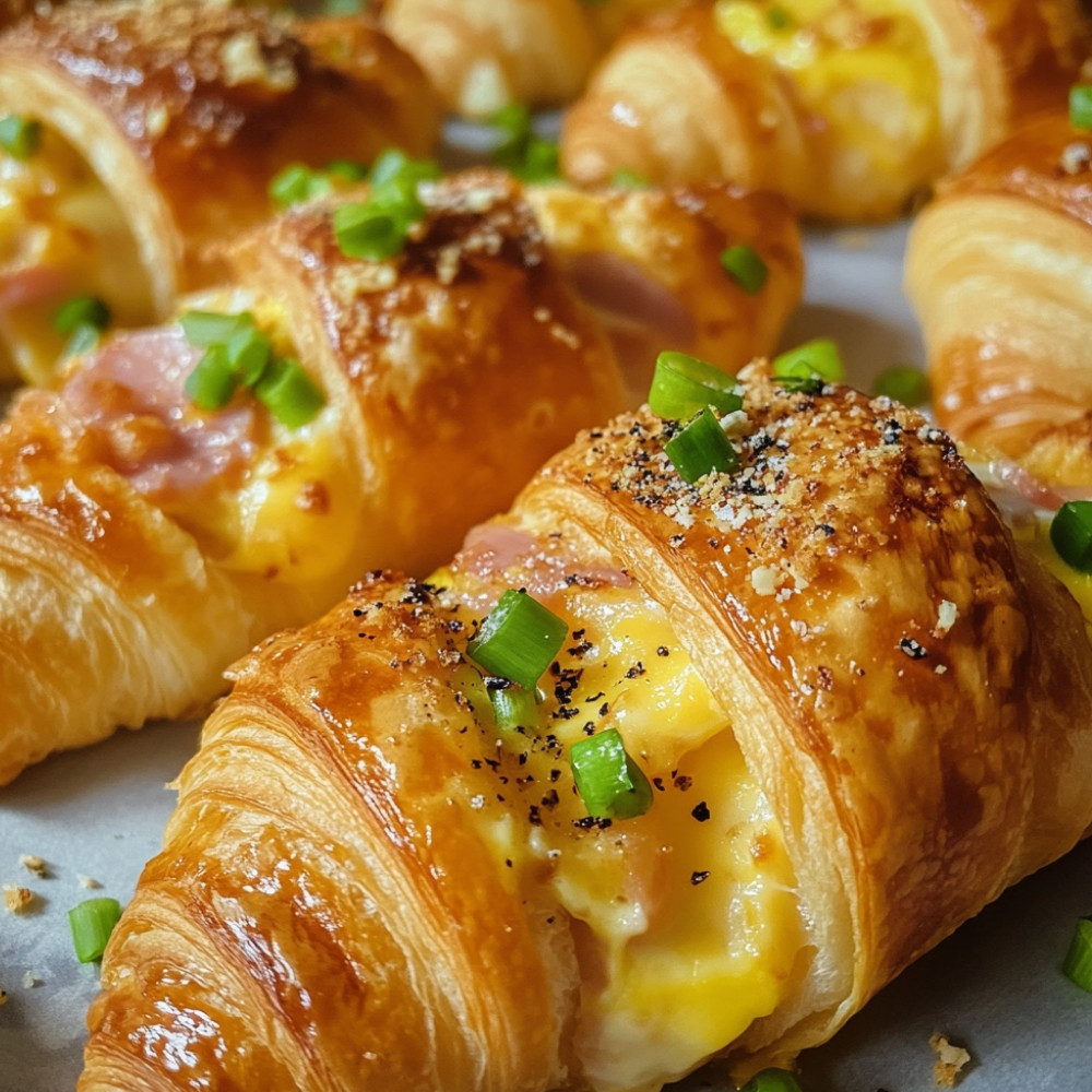 Casserole de croissants et jambon