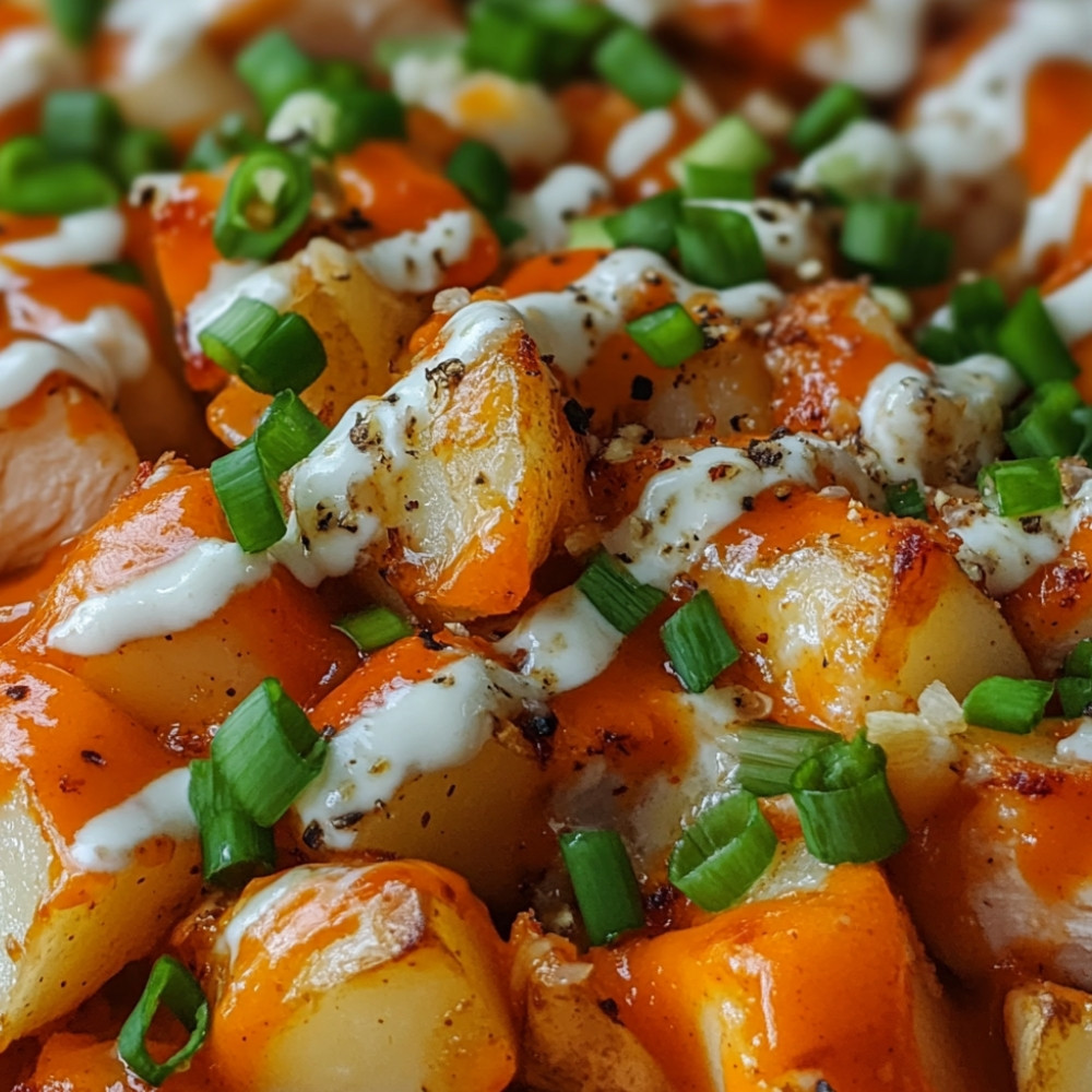 Casserole de poulet et pommes de terre Buffalo