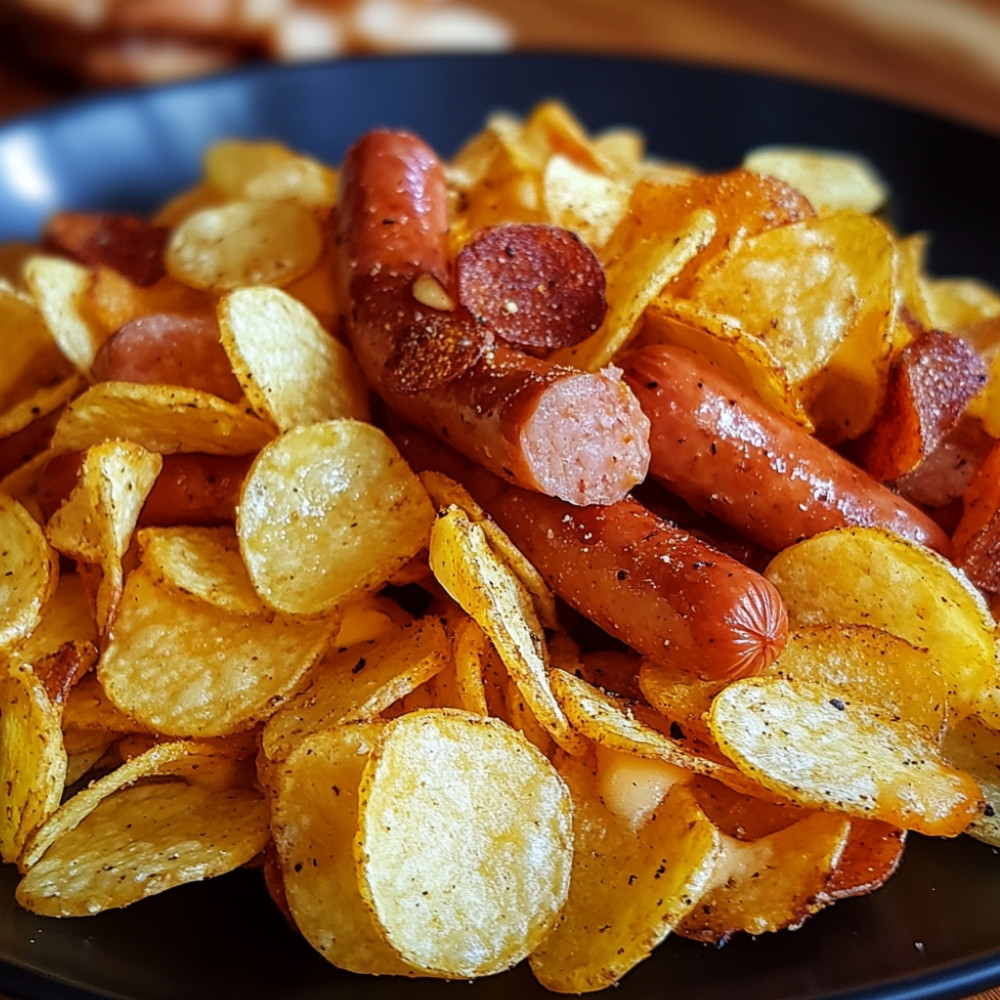 Chips de saucisses à hot-dog à l'air fryer