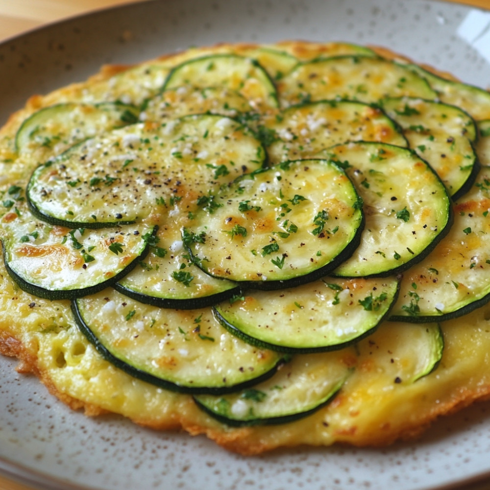 Galettes minces aux courgettes et fromage