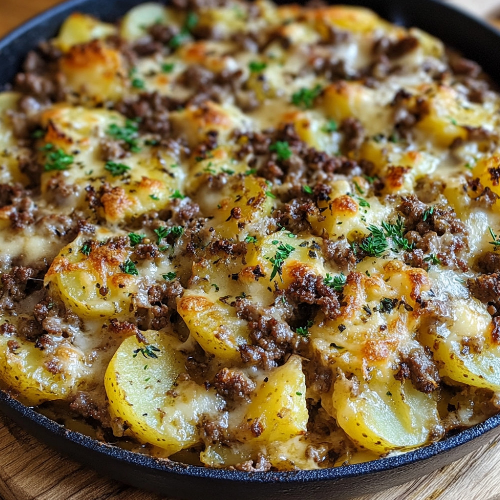 Gratin de purée de pommes de terre au bœuf