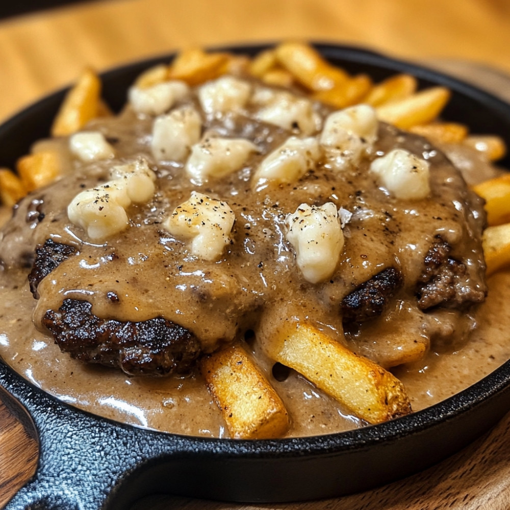 Hamburger steak à la poutine