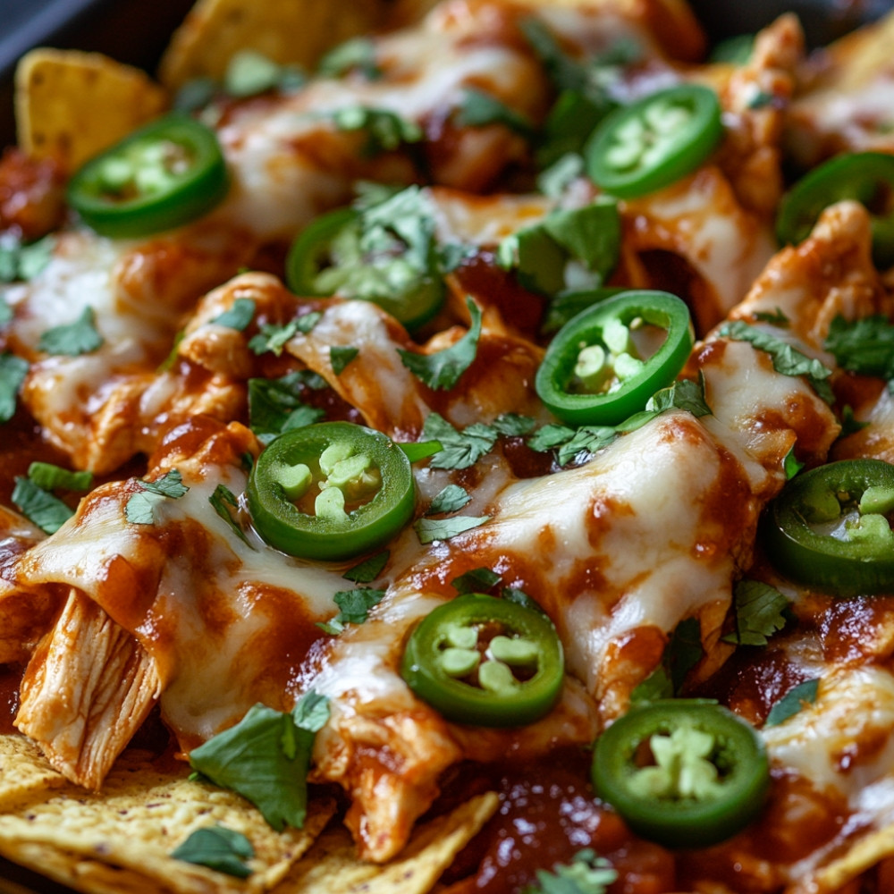 Nachos au poulet barbecue