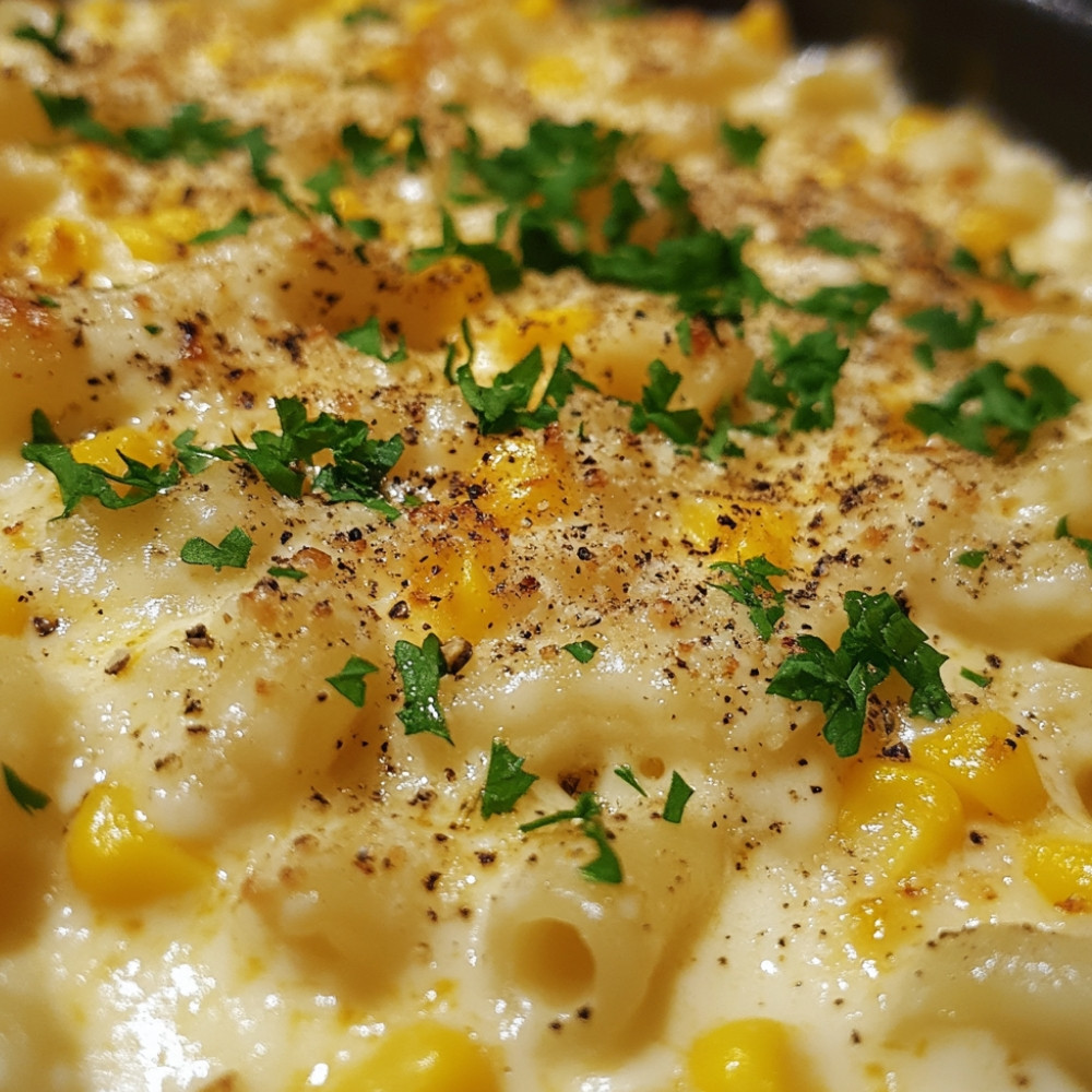 One pot mac and cheese au maïs