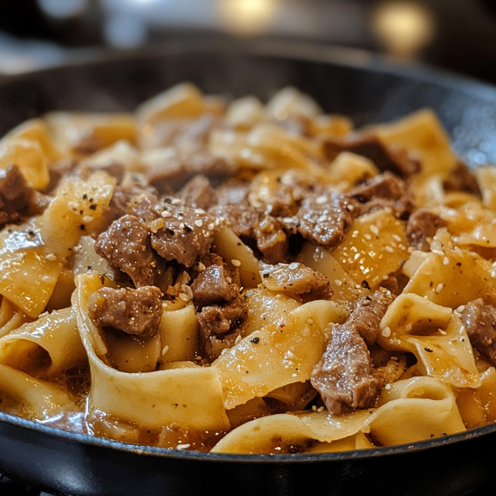 Pappardelles à la fondue chinoise