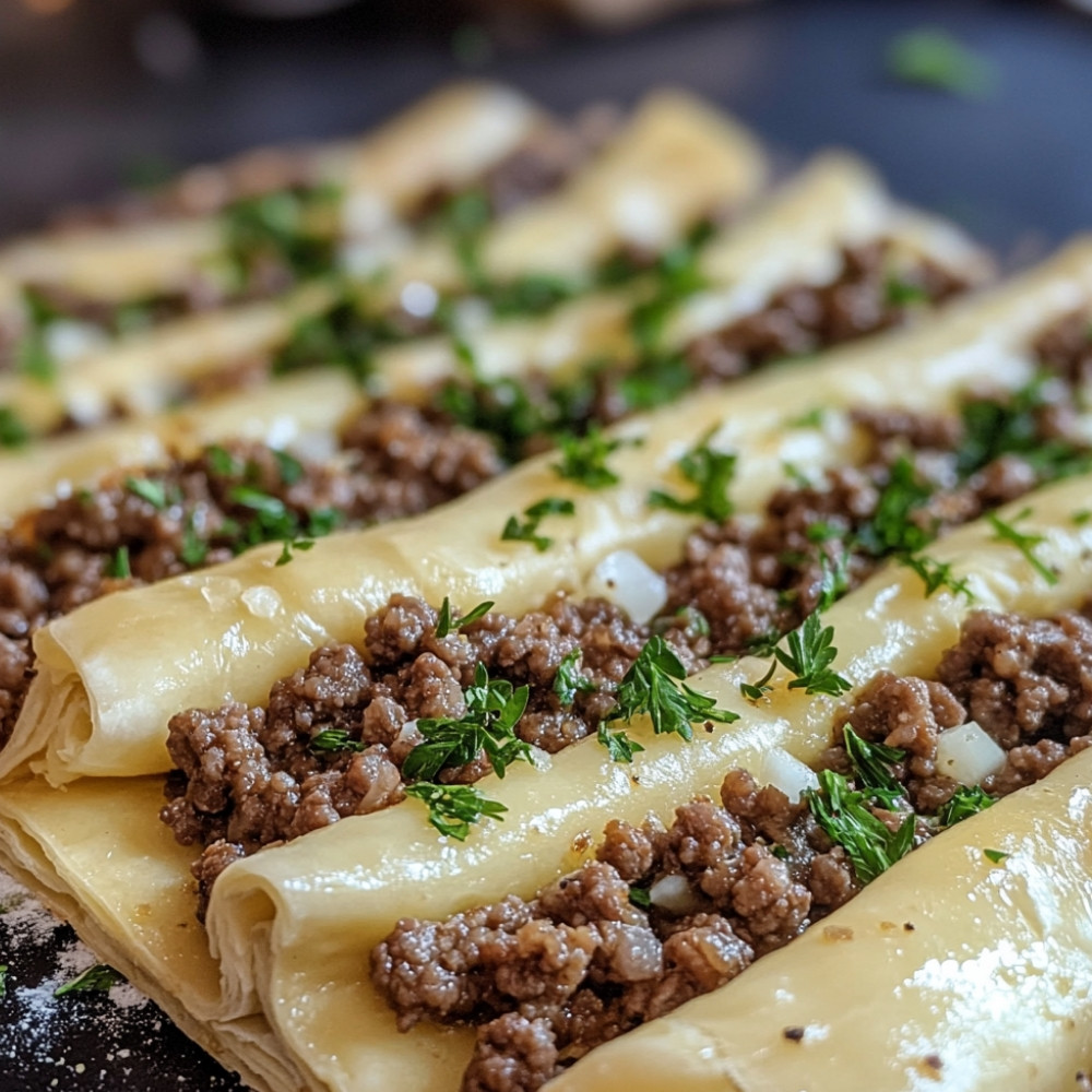 Pâte feuilletée à la viande