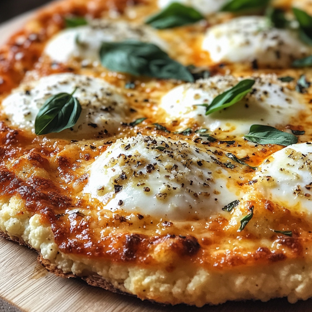 Pizza au chou-fleur à l'air fryer