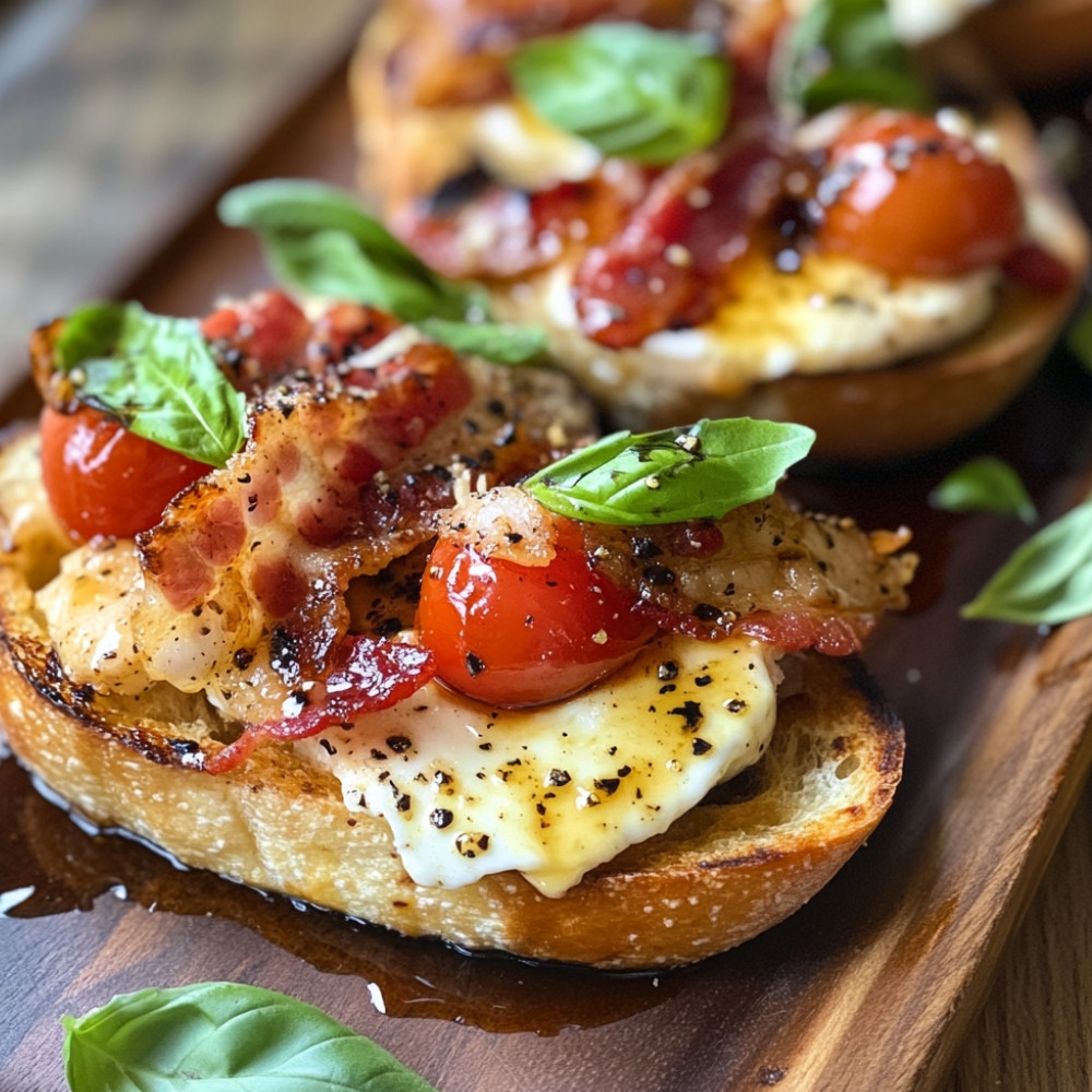 Poulet à la bruschetta et bacon