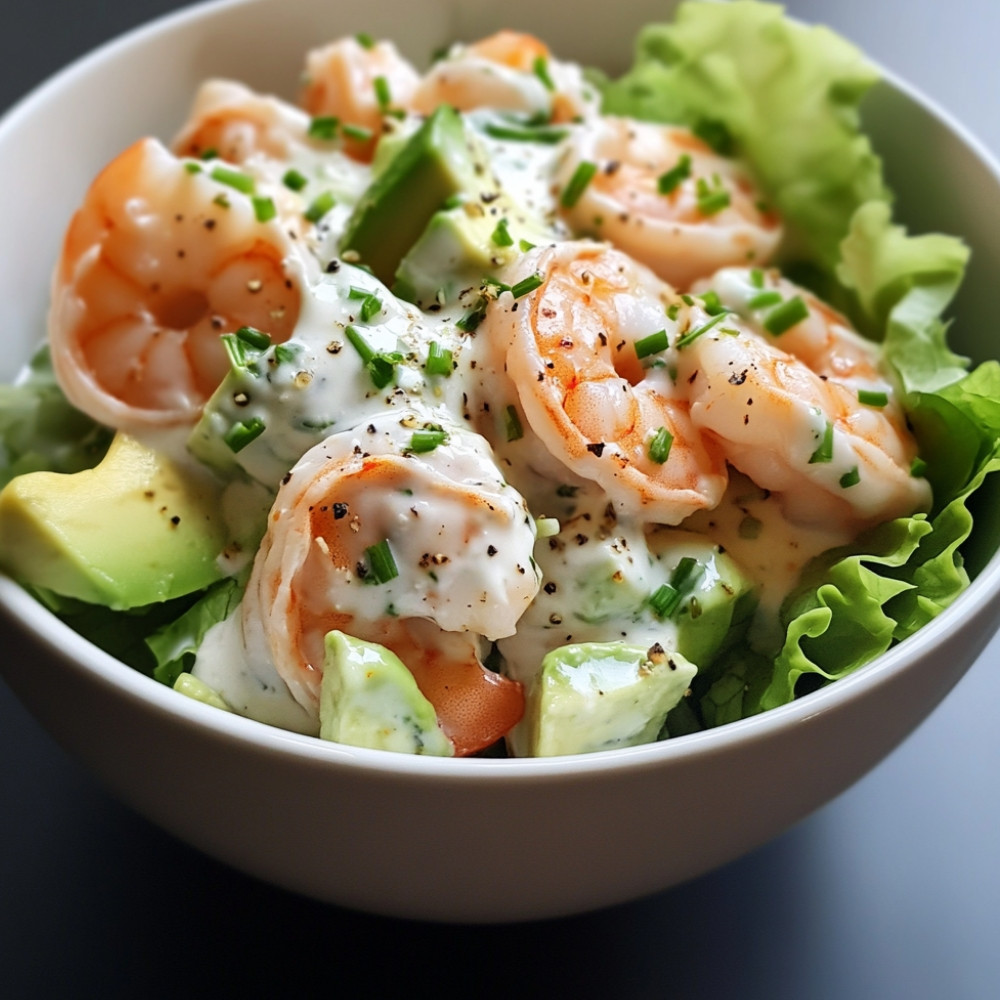 Salade de crevettes crémeuse